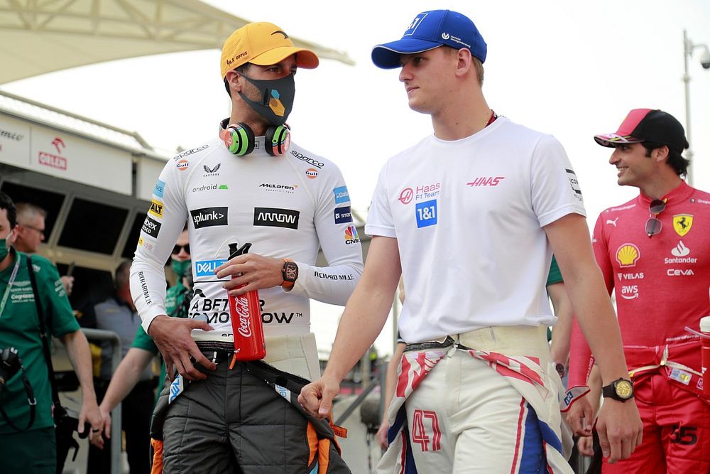 Daniel Ricciardo, McLaren Mick Schumacher, Haas F1 Team 