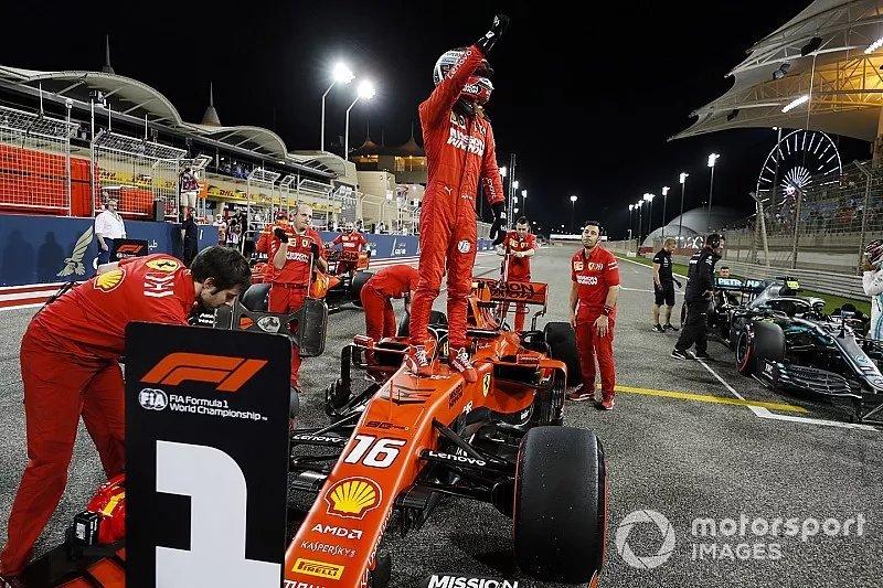 Polesitter Charles Leclerc, Ferrari