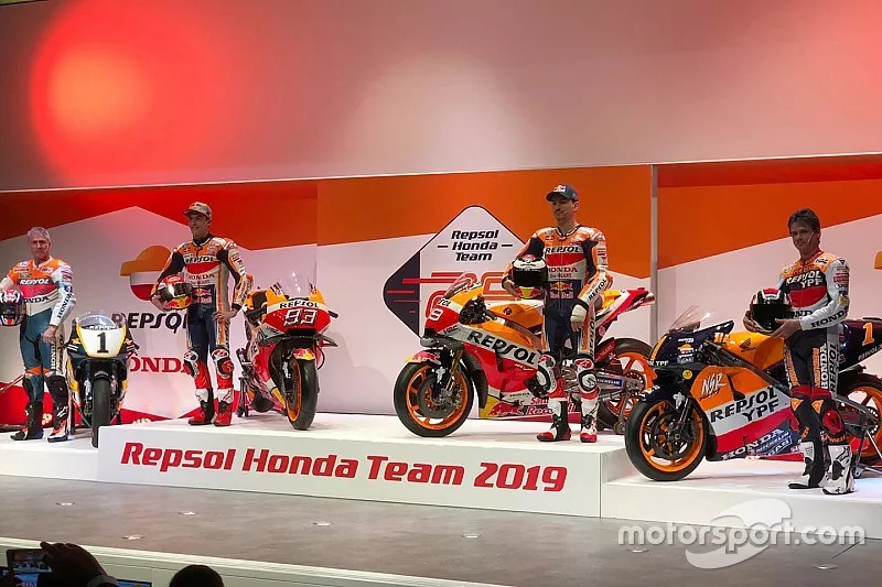 Mick Doohan, Alex Criville, Marc M&aacute;rquez and Jorge Lorenzo, Repsol Honda Team
