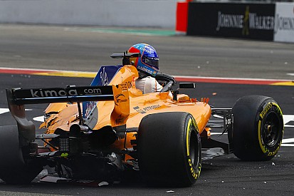 Alonso kampt met tekort aan onderdelen na crash Spa