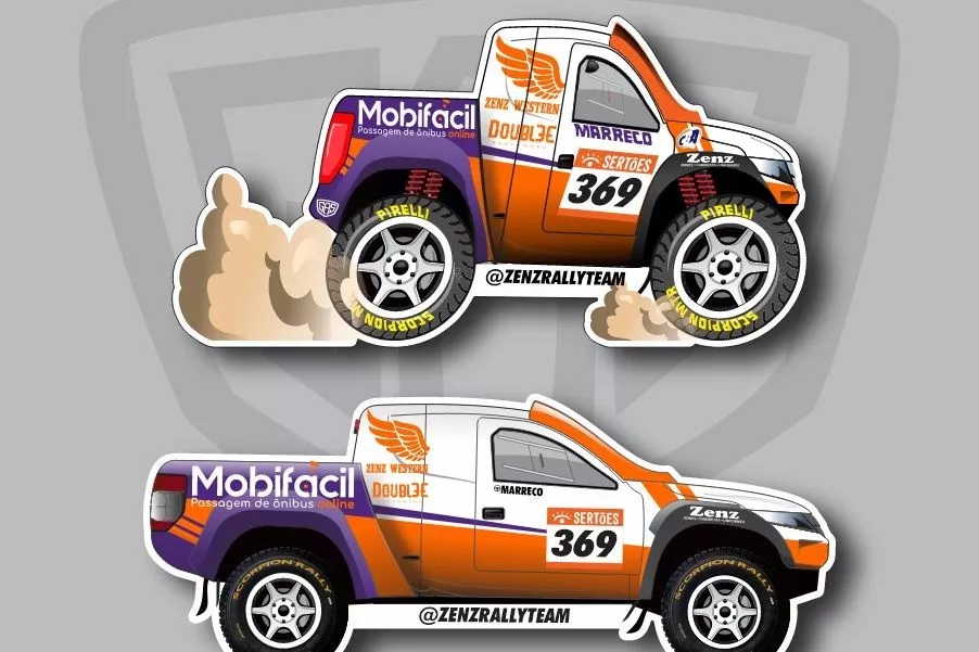 Carro de Ot&aacute;vio Enz e Rodrigo Khezam