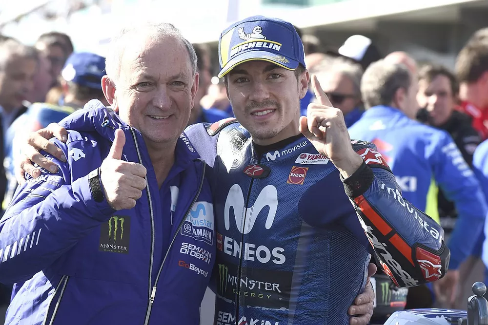 Race winner Maverick Vi&ntilde;ales, Yamaha Factory Racing, Ramon Forcada, Yamaha Factory Racing
