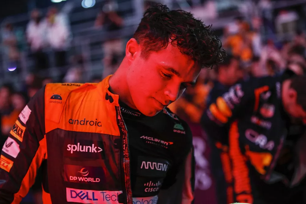 Lando Norris, McLaren, 3rd position, in Parc Ferme