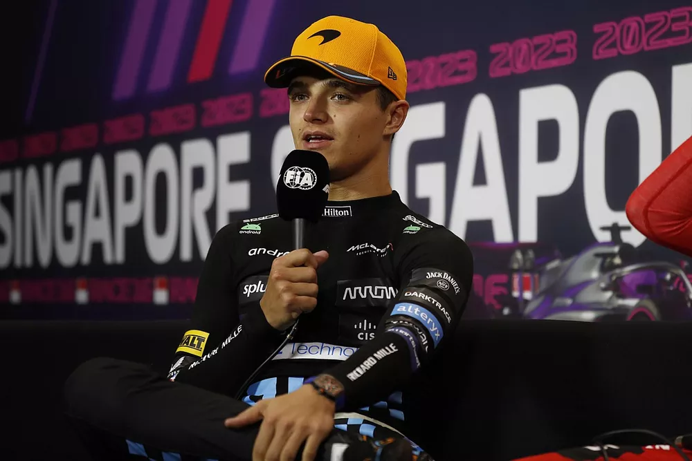 Press Conference with Lando Norris, McLaren Carlos Sainz, Scuderia Ferrari Lewis Hamilton, Mercedes-AMG 