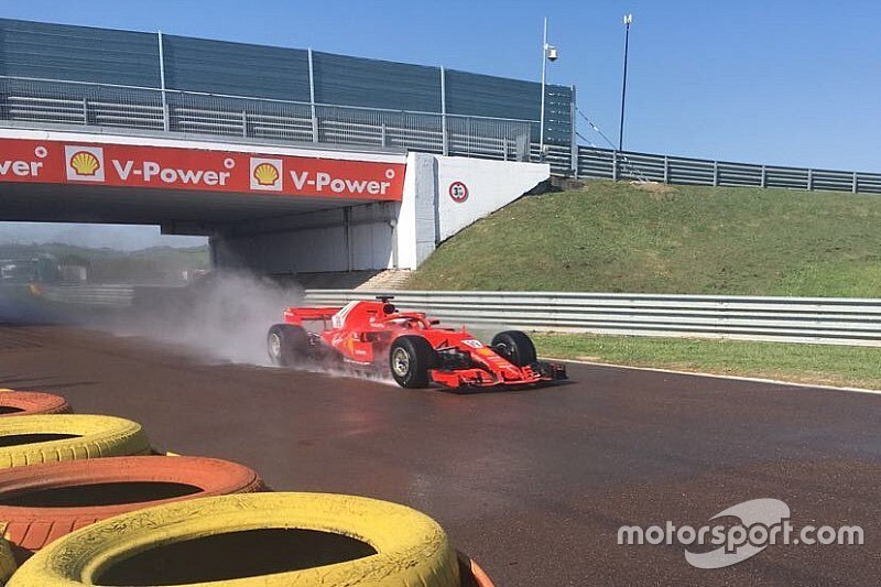 Giovinazzi, SF71H ile ıslak zemin testini başarıyla tamamladı