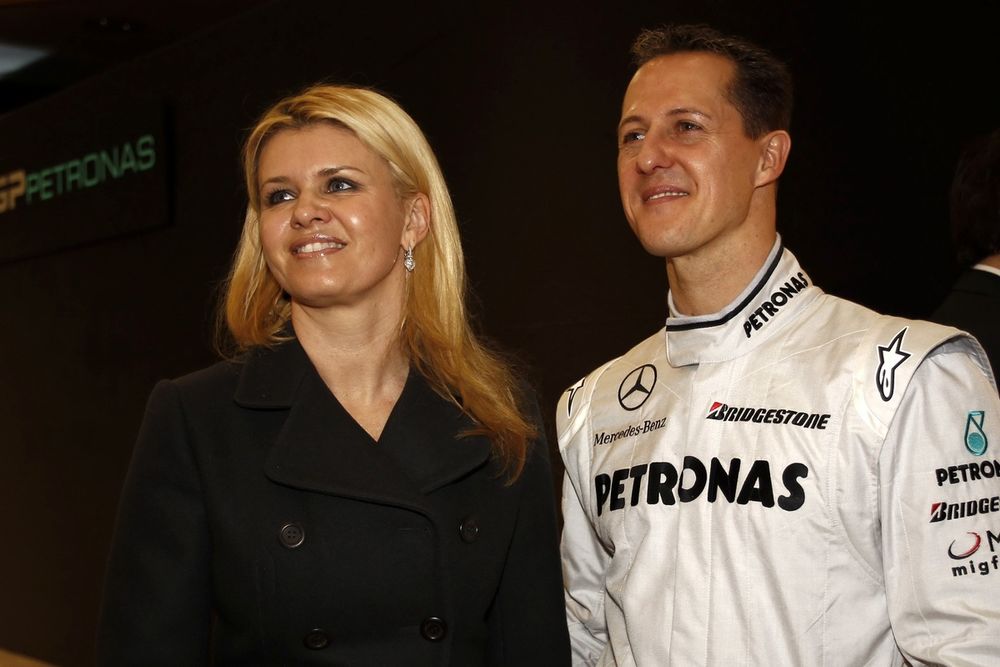 Michael Schumacher, Mercedes GP con su esposa Corinna Schumacher