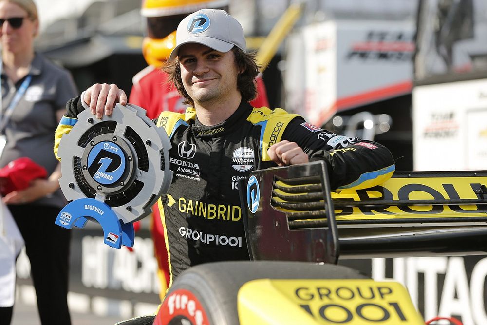 Pole sitter Colton Herta, Andretti Autosport w/ Curb-Agajanian Honda
