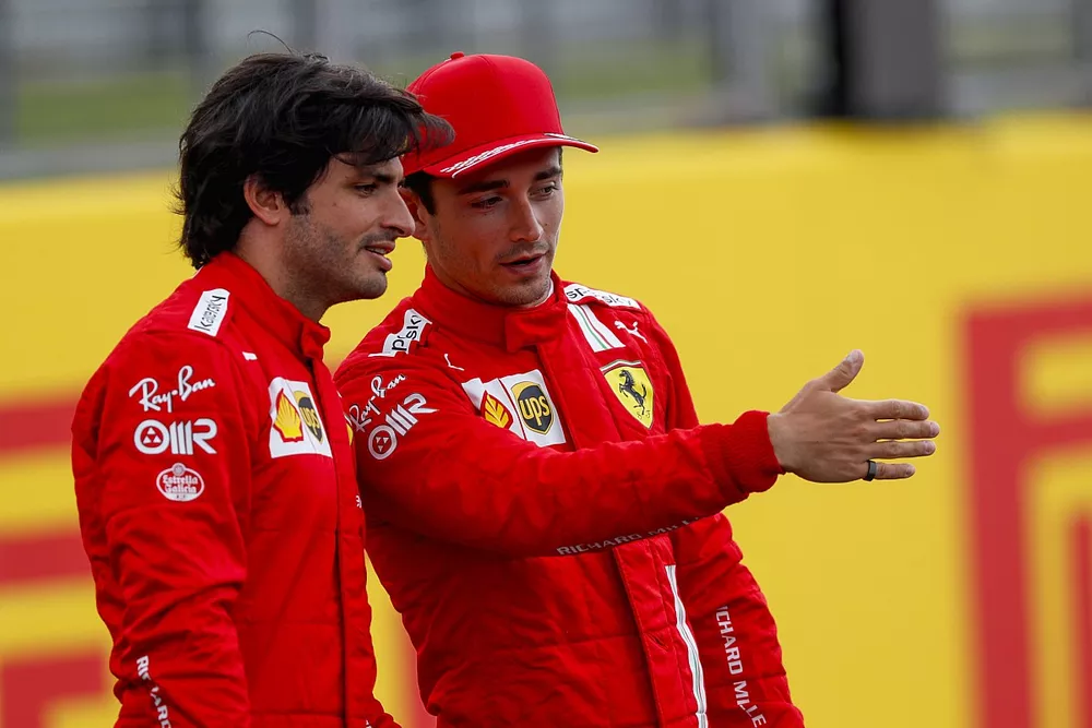 Carlos Sainz Jr., Ferrari e Charles Leclerc, Ferrari