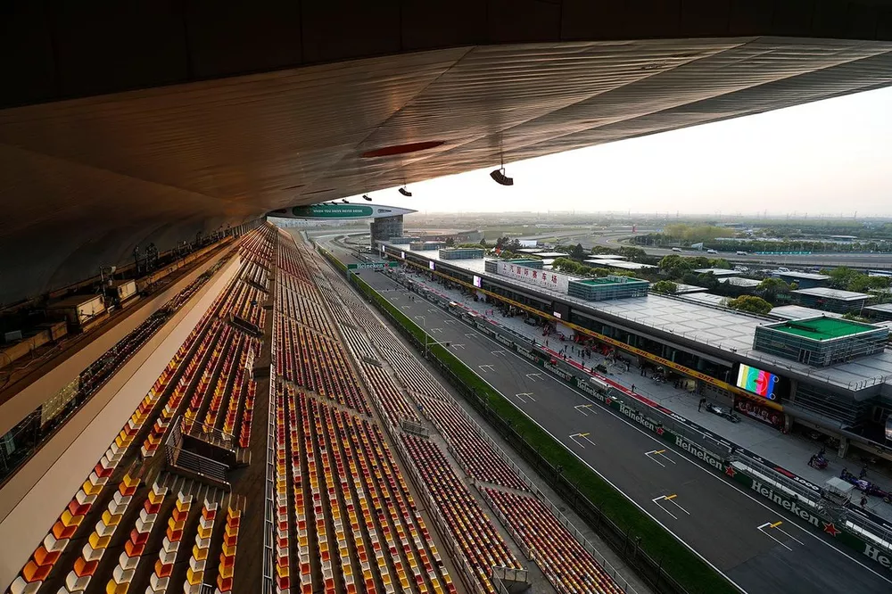 Grandstand atmosphere at the Shanghai International Circuit