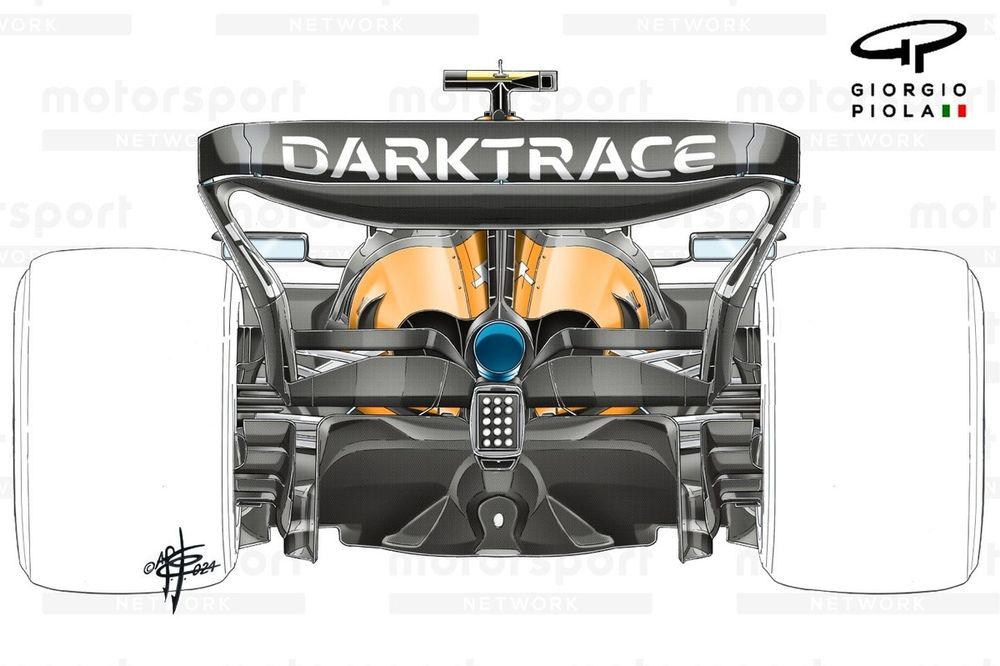 McLaren MCL38 beam wing detail