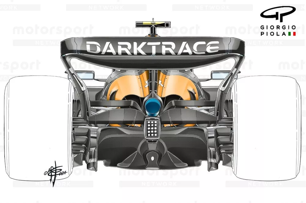 McLaren MCL38 beam wing detail