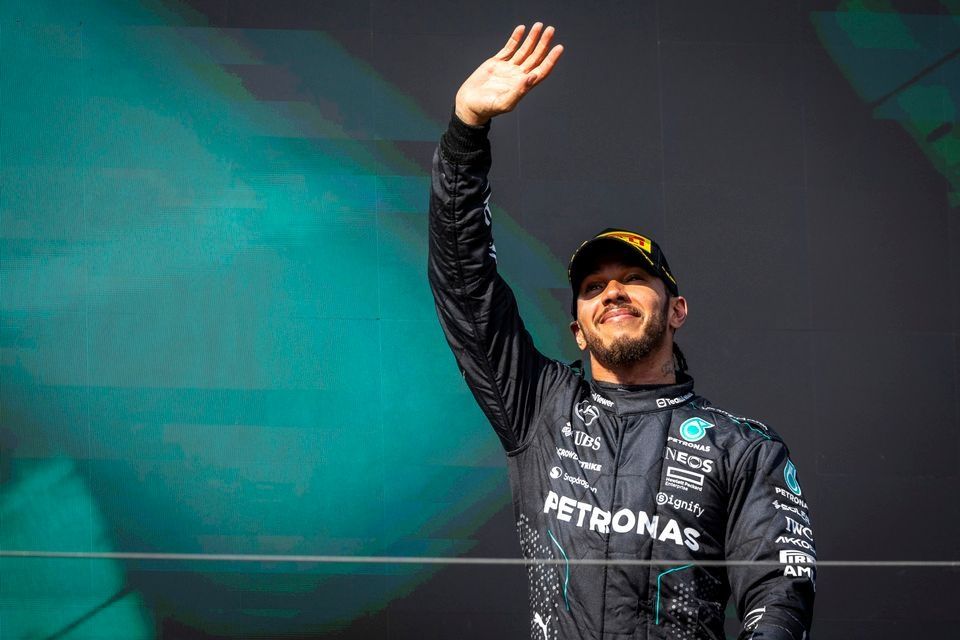 Lewis Hamilton, Mercedes-AMG F1 Team, 3. miejsce, macha z podium