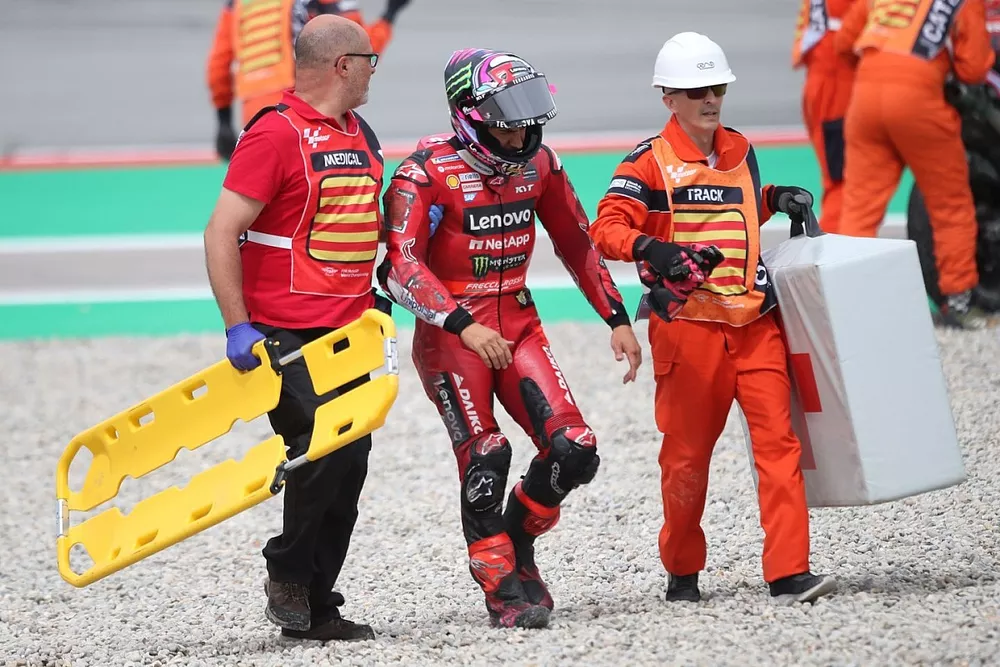 Enea Bastianini, acidente da Ducati Team