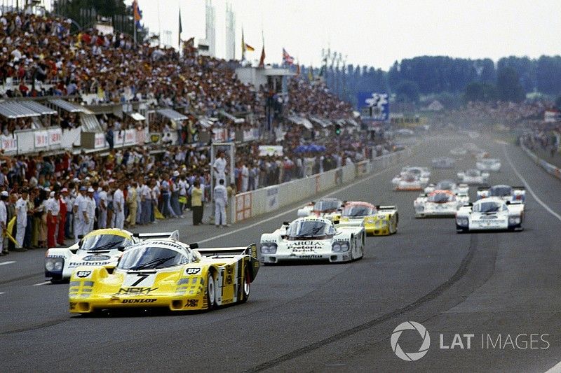 #7 Joest Racing Porsche 956: Klaus Ludwig, Paolo Barilla, John Winter lideran en la salida