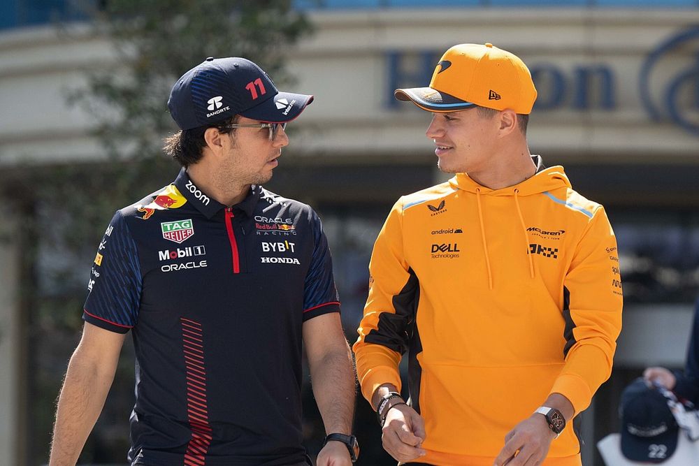 Sergio Perez, Red Bull Racing, Lando Norris, McLaren 