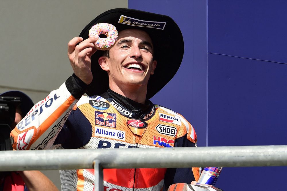 Podio: ganador Marc Márquez, Repsol Honda Team