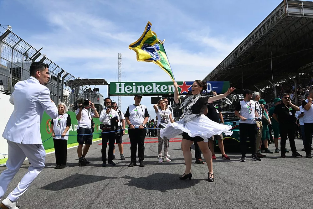 Pre race grid celebrations