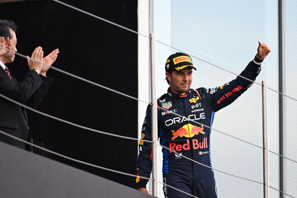 Podio: Sergio P&eacute;rez, Red Bull Racing
