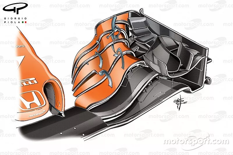 McLaren MCL32 voorvleugel, Monaco GP