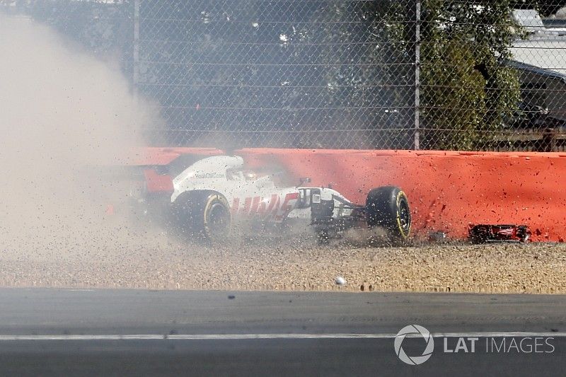 Crash of Romain Grosjean, Haas F1 Team VF-18