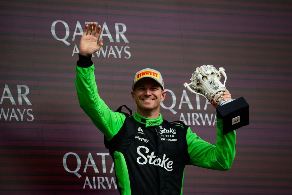 Podium: third place Nico Hulkenberg, Kick Sauber