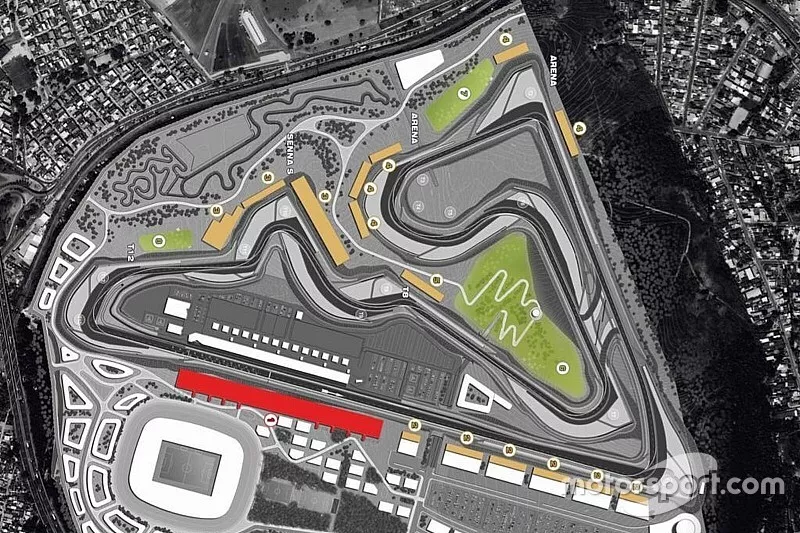Vista aerea del progetto del circuito di Rio
