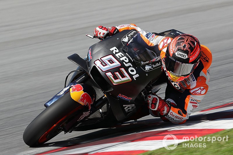 Injured Marquez tops first day of pre-season testing