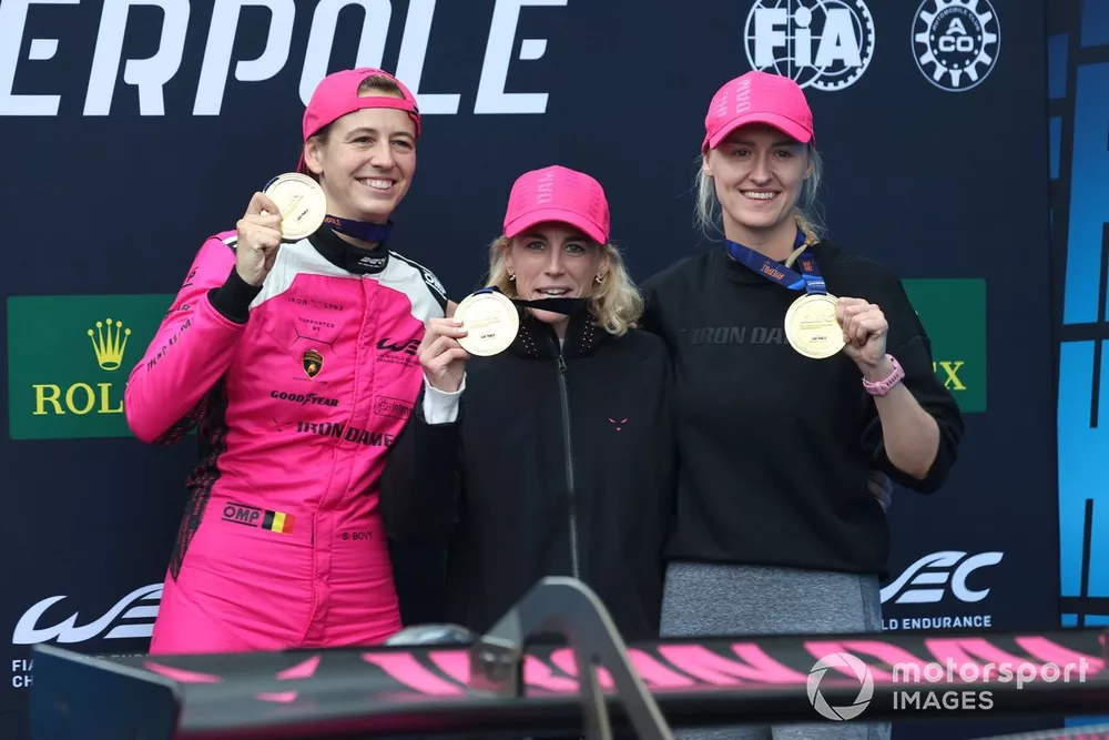 #85 Iron Dames Lamborghini Huracan LMGT3 Evo2: Sarah Bovy, Rahel Frey, Michelle Gatting
