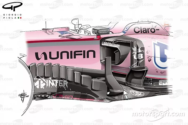 Force India VJM10: Windabweiser, GP Mexiko