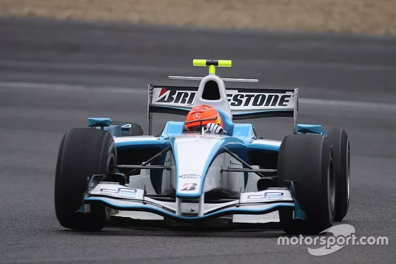 Michael Schumacher tests a GP2 car