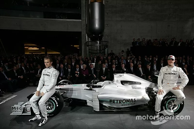 Nico Rosberg y Michael Schumacher
