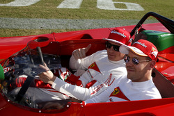 Kimi Raikkonen, Ferrari and Sebastian Vettel, Ferrari