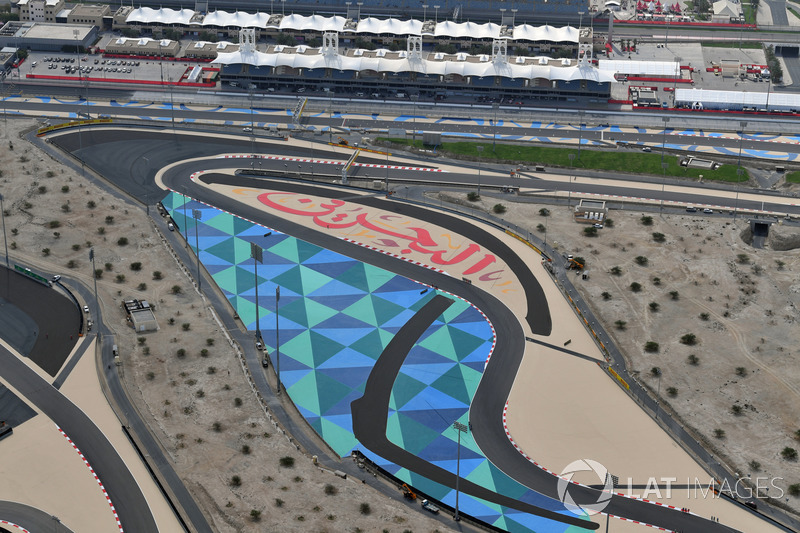 Vista aérea del circuito internacional de Bahrein