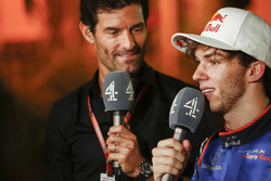 Mark Webber, Channel 4 F1 y Pierre Gasly, Toro Rosso