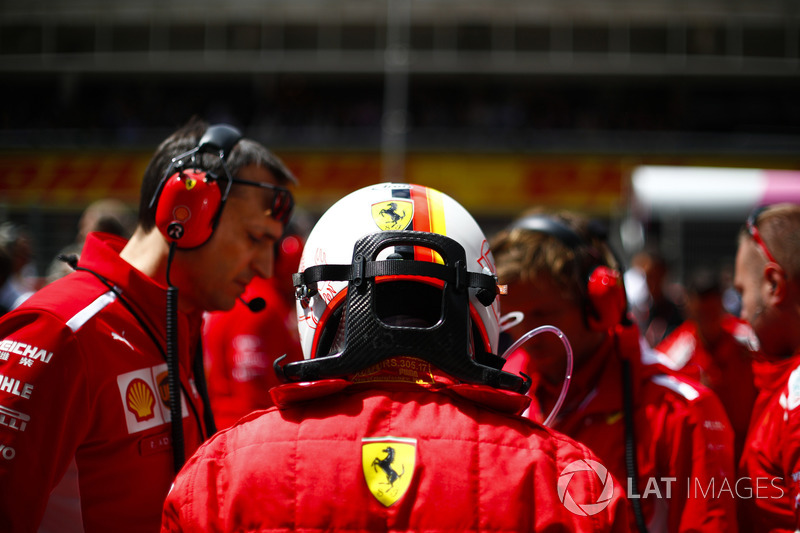 Sebastian Vettel, Ferrari, on the grid