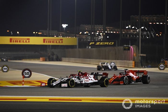 Antonio Giovinazzi, Alfa Romeo Racing C39, Sebastian Vettel, Ferrari SF1000 