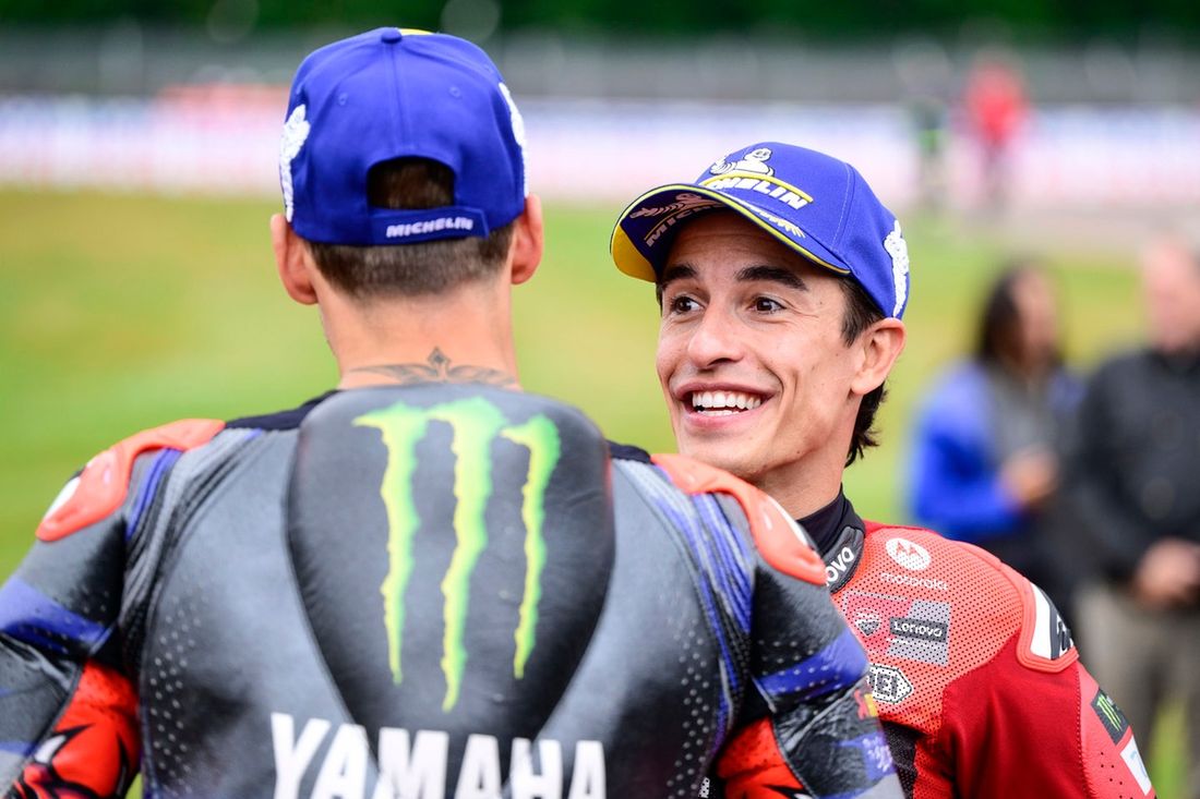 Marc Marquez, Ducati Team, Fabio Quartararo, Yamaha Factory Racing