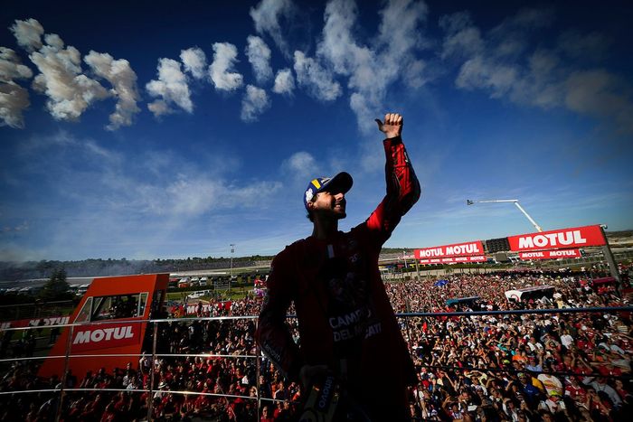 El campeón del mundo Francesco Bagnaia, del equipo Ducati