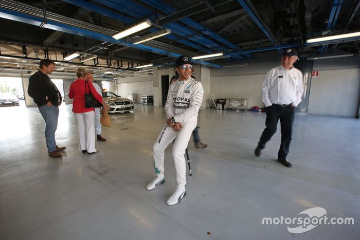 Lewis Hamilton e Sir Stirling Moss a Monza
