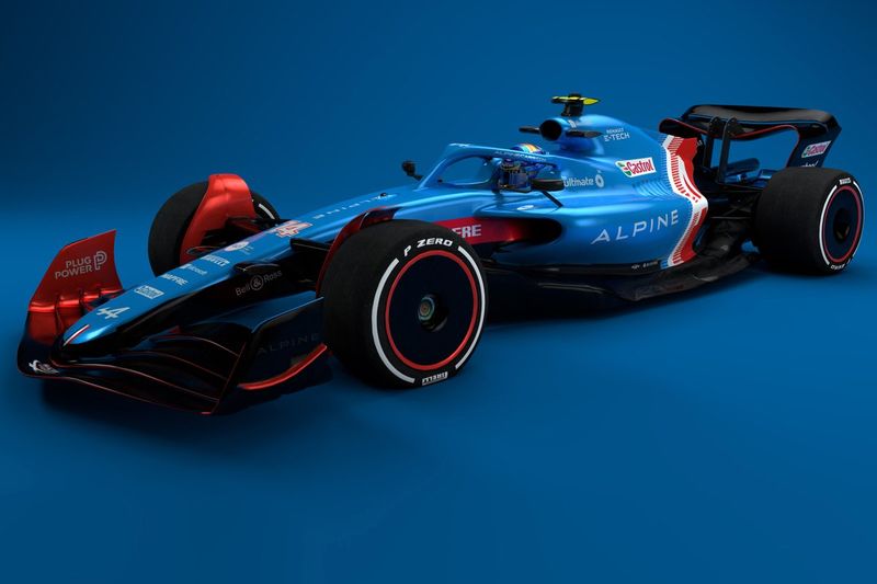 Boceto del Alpine para la F1 2022