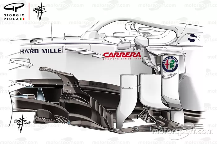 Sauber C39 bargeboards