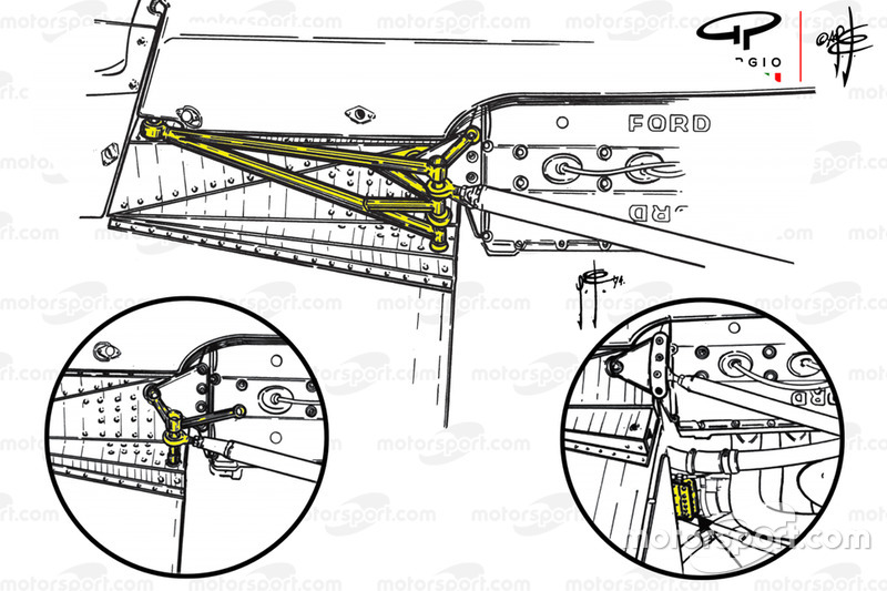 McLaren M23 rear suspension