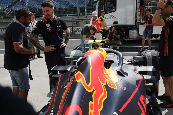 Detalle de la carrocería del Red Bull Racing RB15