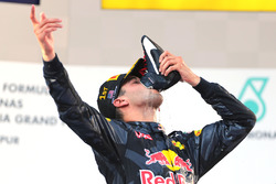 Podium: Race winner Daniel Ricciardo, Red Bull Racing