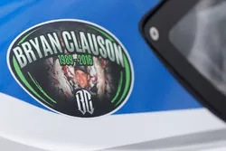 A sticker remembering Bryan Clauson