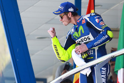 Podium GP España Rossi victoria