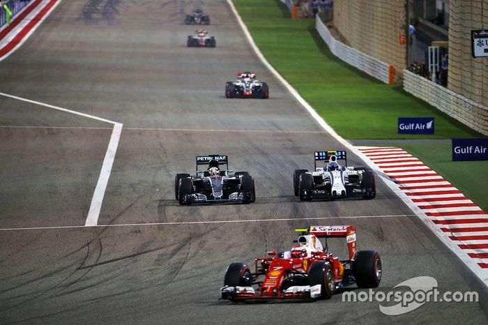 Kimi Raikkonen, Lewis Hamilton y Valtteri Bottas