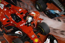 Le vainqueur Sebastian Vettel, Ferrari SF70H