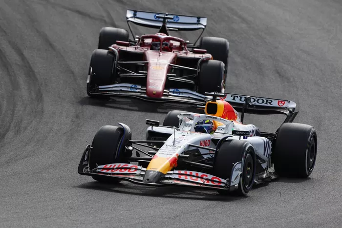 Charles Leclerc, Ferrari, Isack Hadjar, Racing Bulls Team