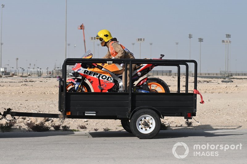 La moto chocada de Jorge Lorenzo, Repsol Honda Team